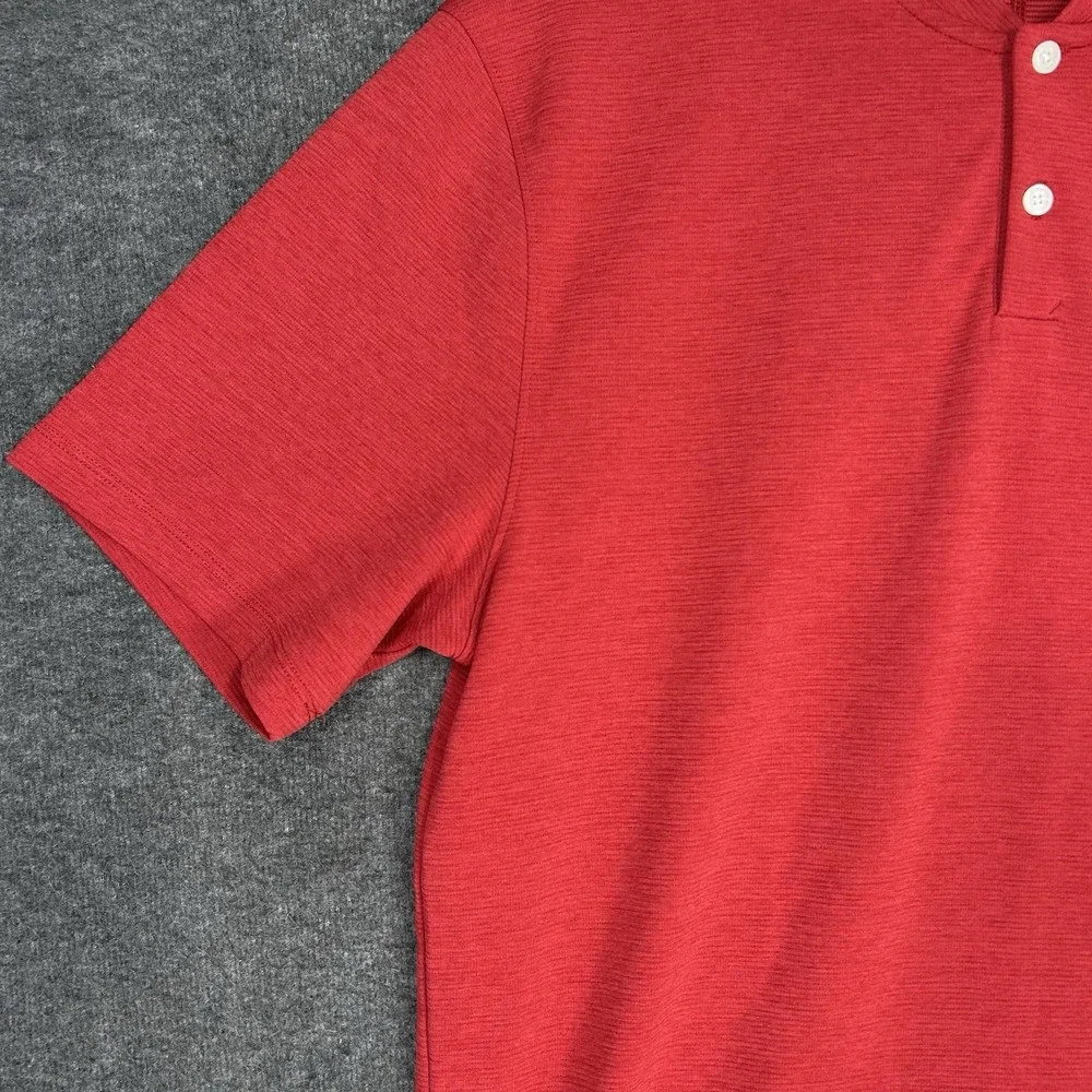 Nike Tiger Woods Shirt Mens M Red Polo Blade Collar AeroReact Golf BV1315